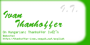 ivan thanhoffer business card